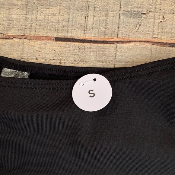 ASOS Monki tanja recycled polyester ruched high waisted bikini bottom on black - Picture 3 of 7